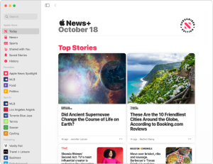 Apple News+ on Mac