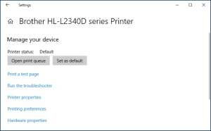 Printer Management Windows 10