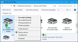 Printer Management Windows 10