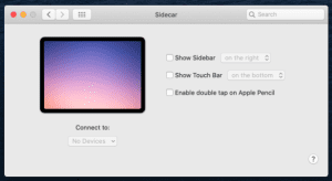 Sidecar iPad Mac