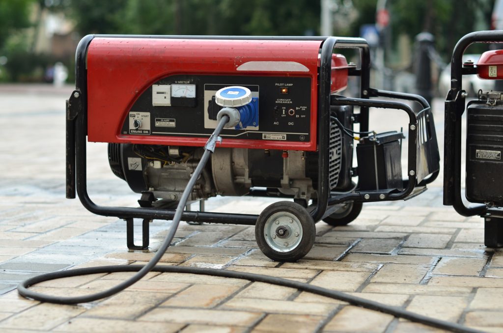 electric generator on city street