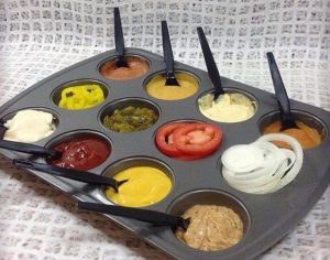 Muffin Tin for Condiment Organization