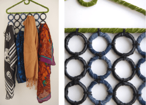 Double Up Shower Curtain Hooks for Closet Organization: