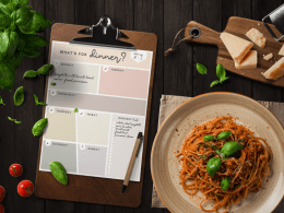 Plan a Weekly Menu