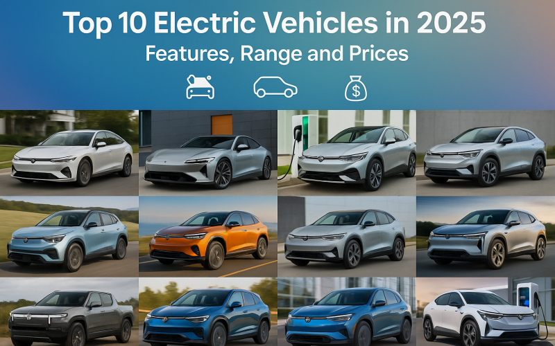 Top 10 Electric Vehicles in 2025: Features, Range and Prices
