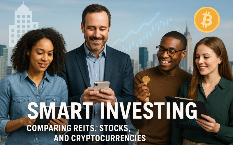 Smart Investing REITs, Stocks & Cryptocurrencies