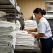 How can hotels conduct a linen audit to improve temperature management?