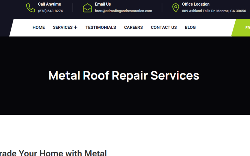 metal roof repair services in atlanta