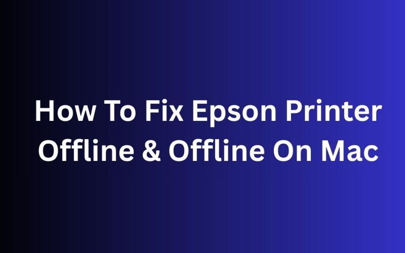 How To Fix Epson Printer Offline & Offline On Mac