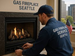 Gas Fireplace Service Seattle by professional technician ensuring safe and efficient heating.