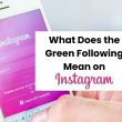 Green Following Button on instagram