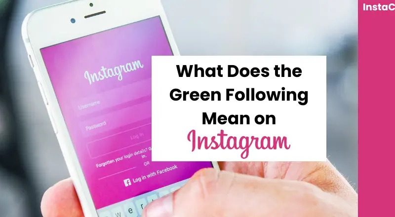 Green Following Button on instagram
