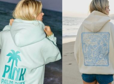 _World of Pink Palm Puff Hoodies, Streetwear & Luxury Comfort