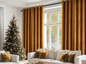 Brown Suede Curtains