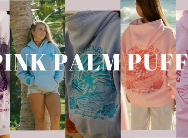 Pink Palm Puff Hoodie