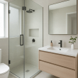 Stylish Modern Bathrooms with Frameless Shower Screen Replacement