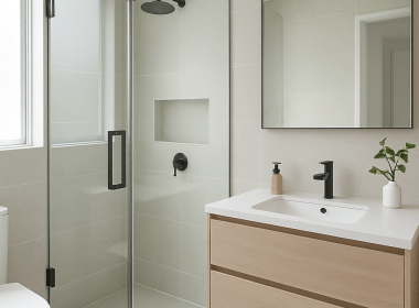 Stylish Modern Bathrooms with Frameless Shower Screen Replacement