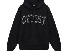 STUSSY BARB HOODIE BLACK