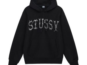 STUSSY BARB HOODIE BLACK