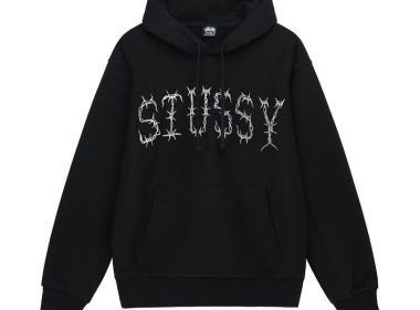 STUSSY BARB HOODIE BLACK