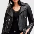 Black leather jacket