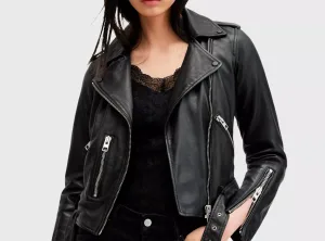 Black leather jacket
