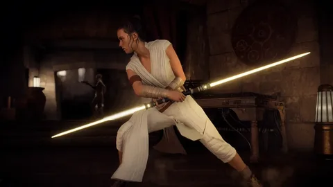 Rey Skywalker yellow lightsaber