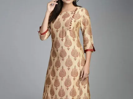 Block print kurta set