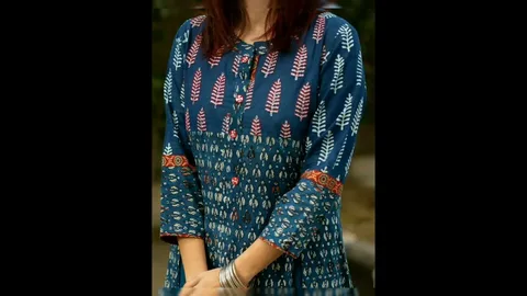 Block print kurta set