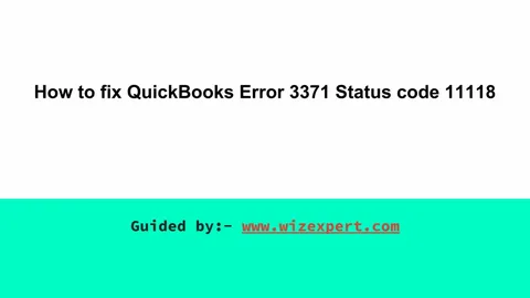 FQuickBooks Error 3371